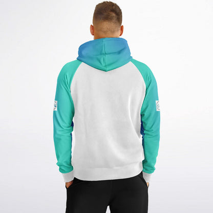 Teal Fade XTRA WARM Raglan Hoodie Solid