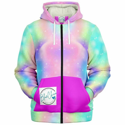 Rainbow Fizzles  MIcroFleece Zip Up Youth Coat (Husky Fit) 