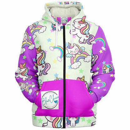 Unicorn Craze MIcroFleece Zip Up Youth Coat (Husky Fit) 