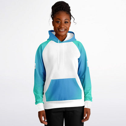 Teal Fade XTRA WARM Raglan Hoodie Solid