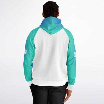 Teal Fade XTRA WARM Raglan Hoodie Solid