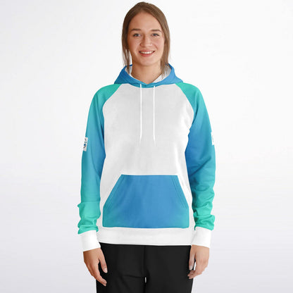 Teal Fade XTRA WARM Raglan Hoodie Solid