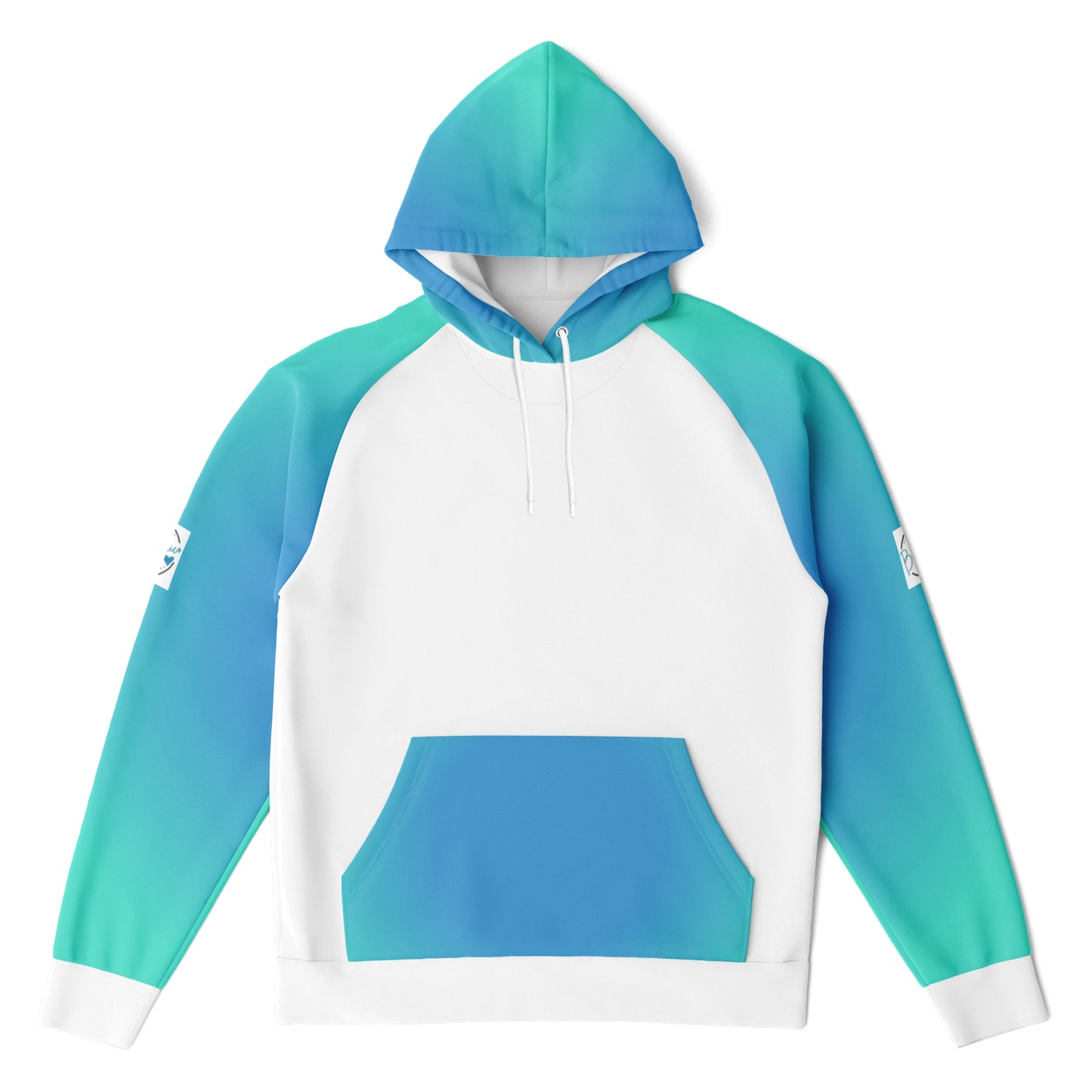 Teal Fade XTRA WARM Raglan Hoodie Solid