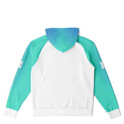 Teal Fade XTRA WARM Raglan Hoodie Solid