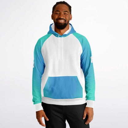 Teal Fade XTRA WARM Raglan Hoodie Solid