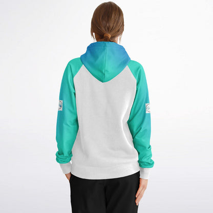 Teal Fade XTRA WARM Raglan Hoodie Solid