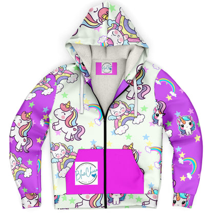 Unicorn Craze MIcroFleece Zip Up Youth Coat (Husky Fit) 