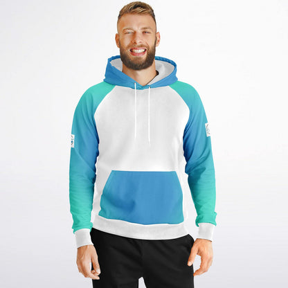 Teal Fade XTRA WARM Raglan Hoodie Solid