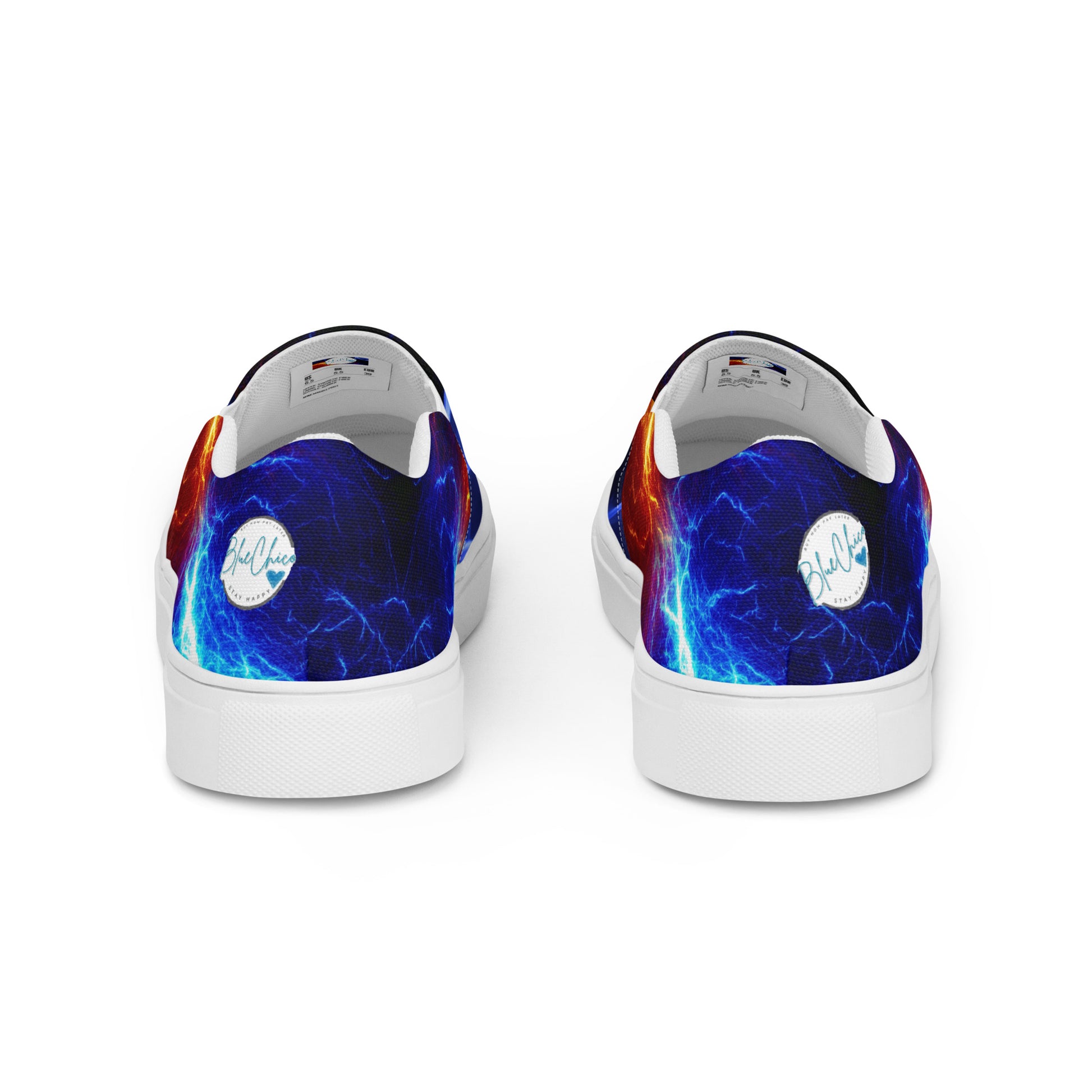 Blue Fire Slip Ons for Men 