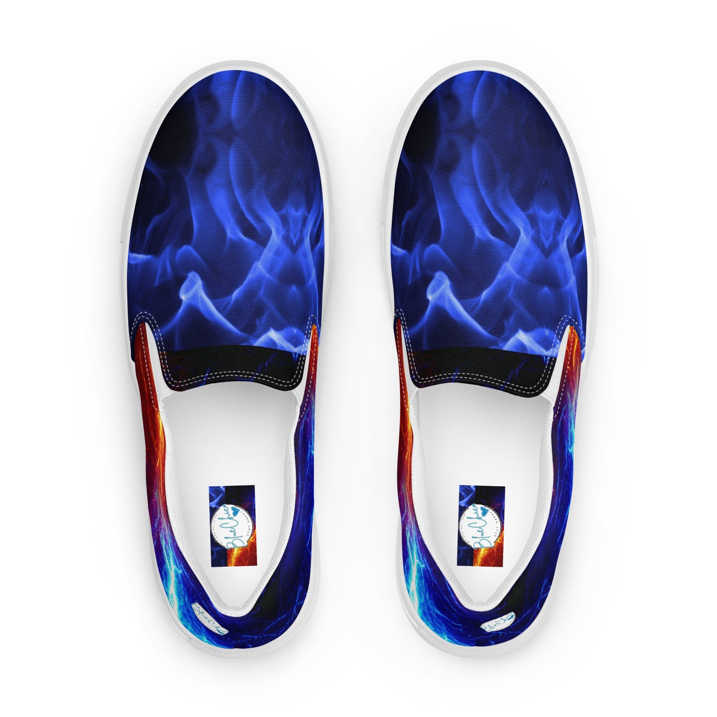 Blue Fire Slip Ons for Men 