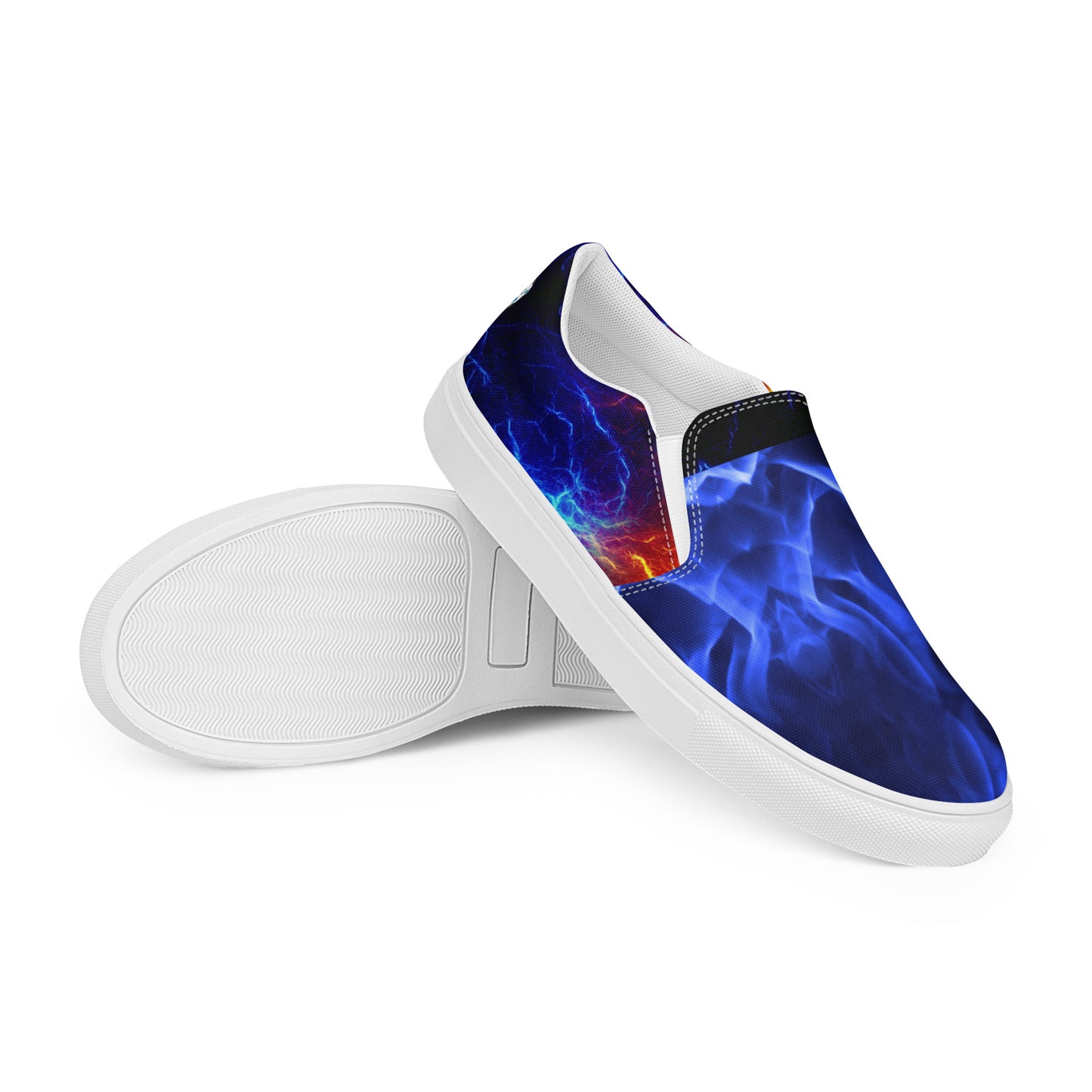 Blue Fire Slip Ons for Men 