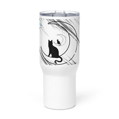 Over the Moon for Cats Travel Mug 