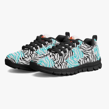 Blue-Ice ZebraFlash RicLu Mesh Sneakers - Black 