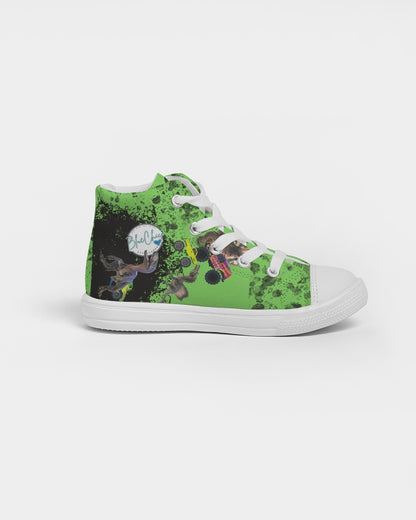 Monster Trck Dino Battle High Top Sneakers for Kids Kids Hightop Canvas Shoe 