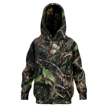 Kids Green Camo Hoodie 