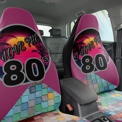 I Love The 80's Automobile Seat Covers 