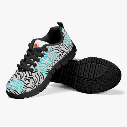 Blue-Ice ZebraFlash RicLu Mesh Sneakers - Black 