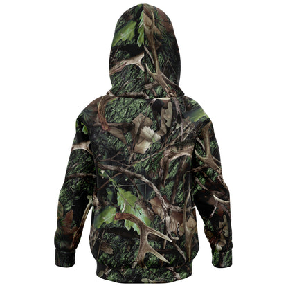 Kids Green Camo Hoodie 