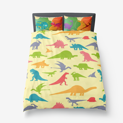 Dino Pals Duvet Cover and Pillowcase Set- 