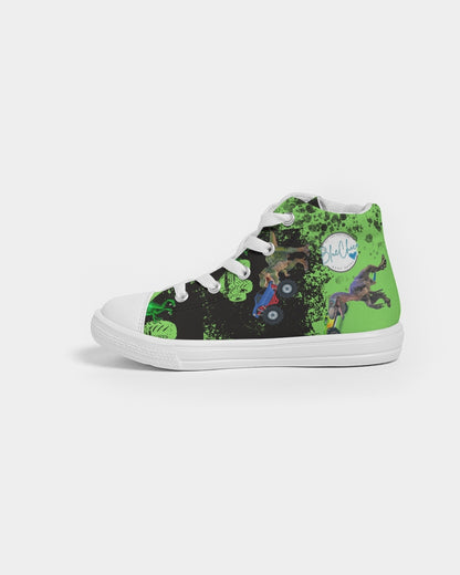 Monster Trck Dino Battle High Top Sneakers for Kids Kids Hightop Canvas Shoe 