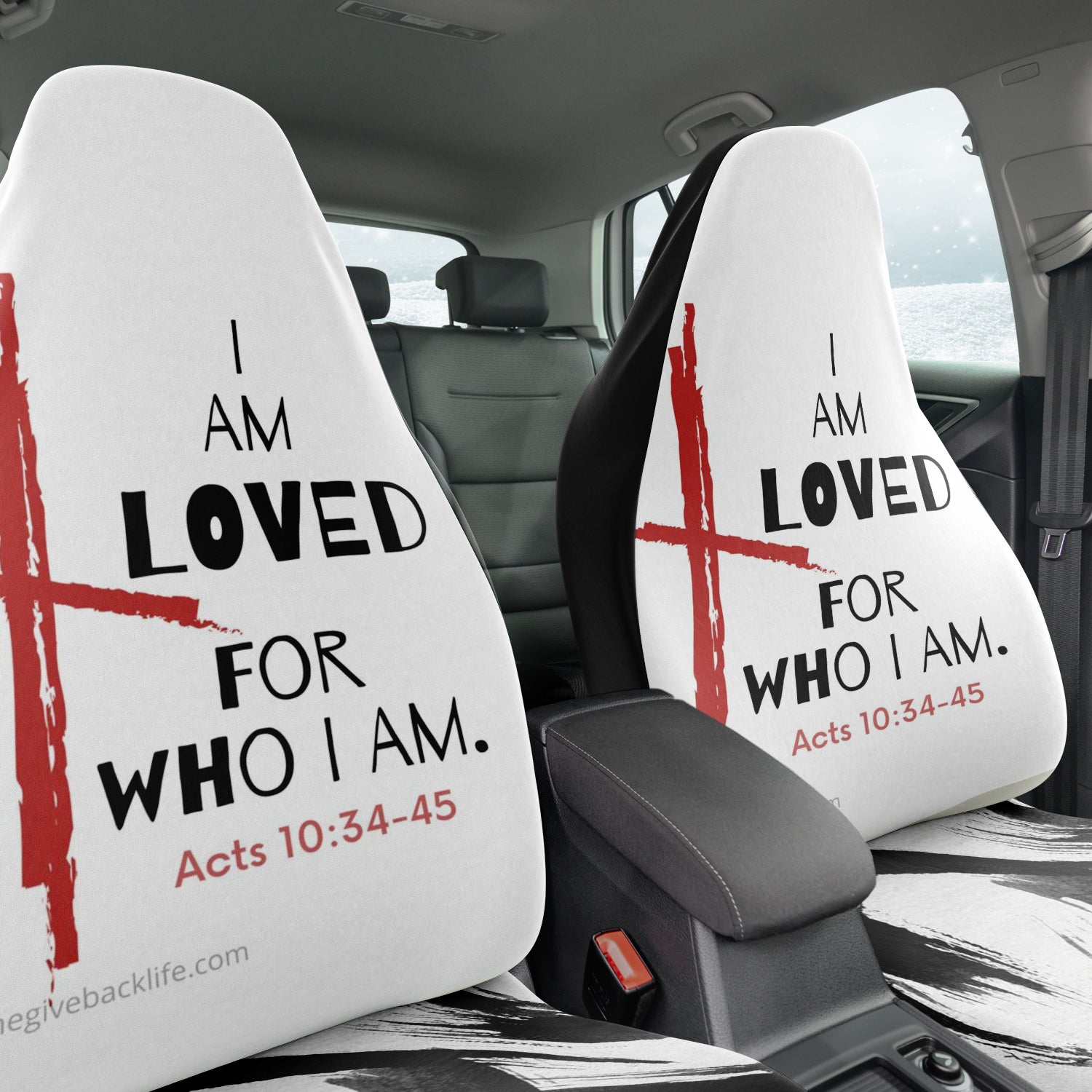 I am Loved For Who I Am Automobile Seat Cover 