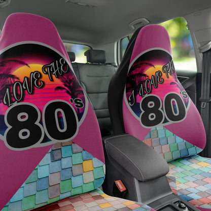 I Love The 80's Automobile Seat Covers 