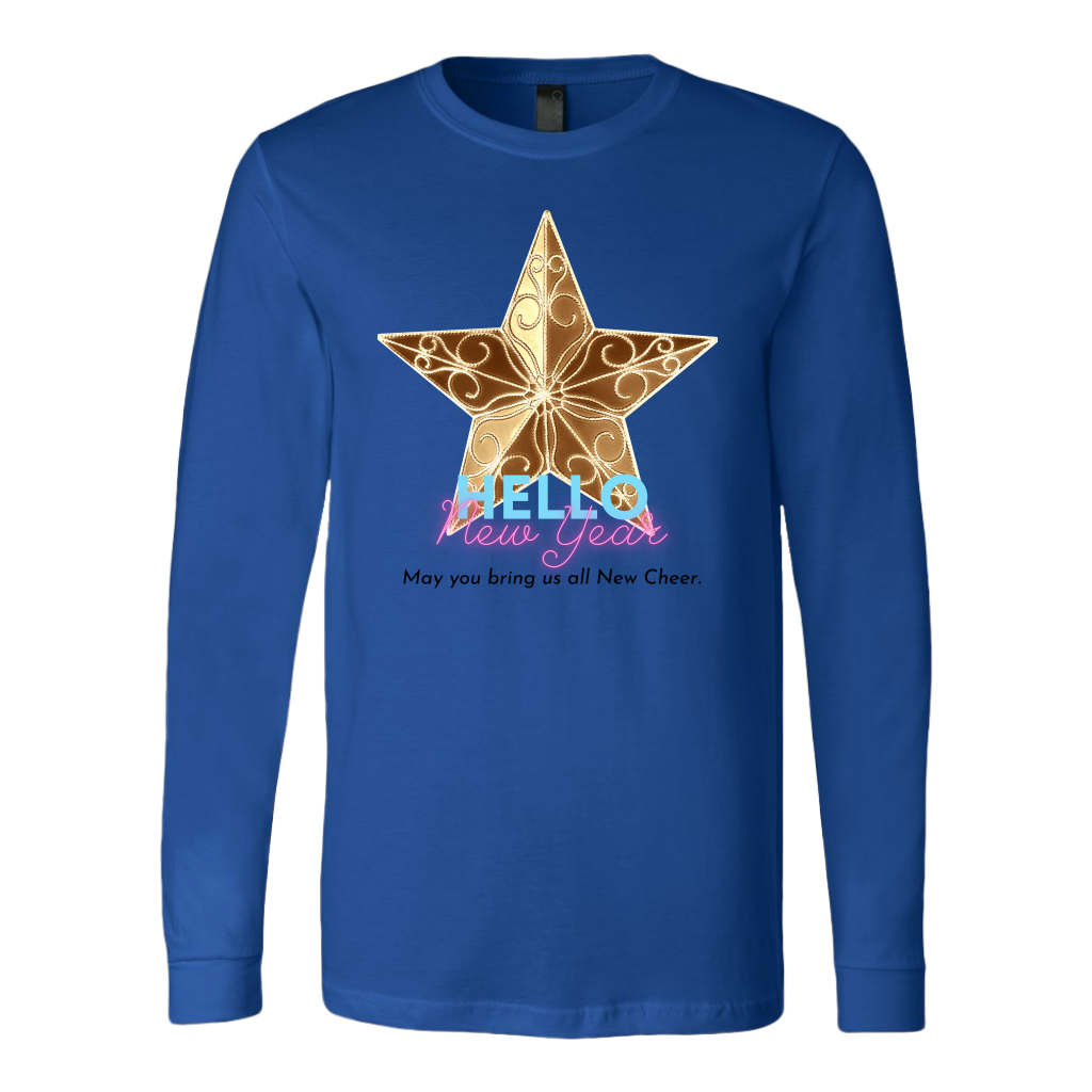 New Years Cheer Long Sleeve Canvas Shirt 