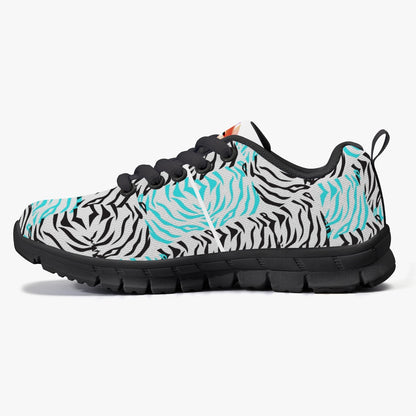 Blue-Ice ZebraFlash RicLu Mesh Sneakers - Black 