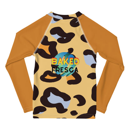 Leopard Bliss Kids Rash Guard by Baked Fresca 