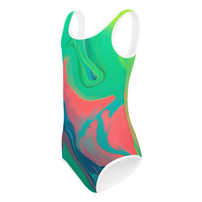 Paint Spill Kids Swimsuit 