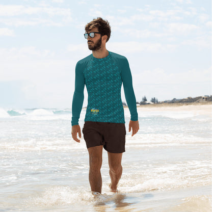 Teal Blend Men's Rash Guard by Baked Fresca 