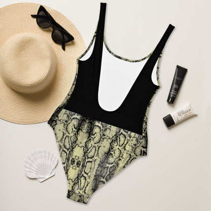 Snakeskin Inspired One-Piece Swimsuit by Baked Fresca 