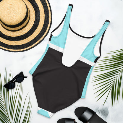 Teal Block One-Piece Swimsuit by Baked Fresca 