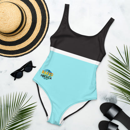 Teal Block One-Piece Swimsuit by Baked Fresca 