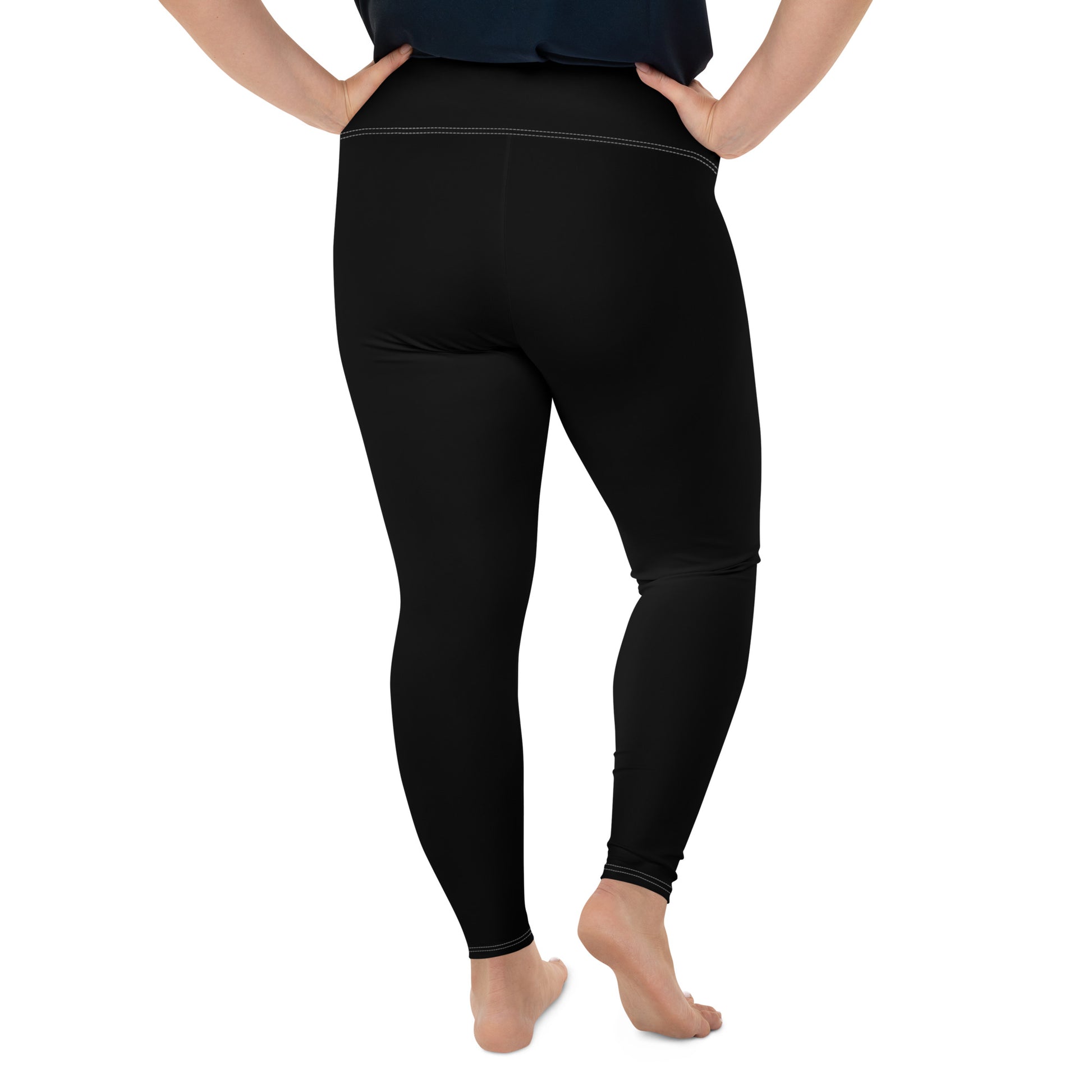 Basic Black Premium Plus Size Leggings 