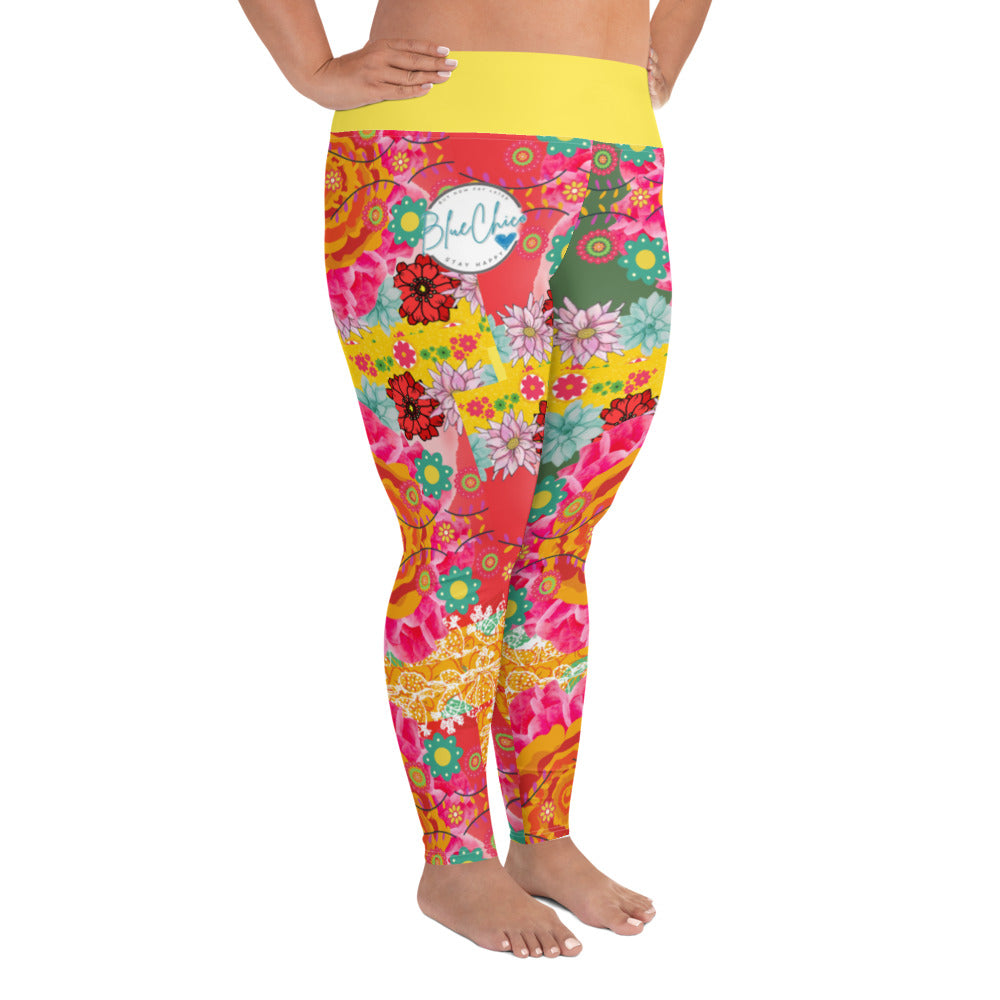 Tropical Amor Premium Plus Size Leggings 