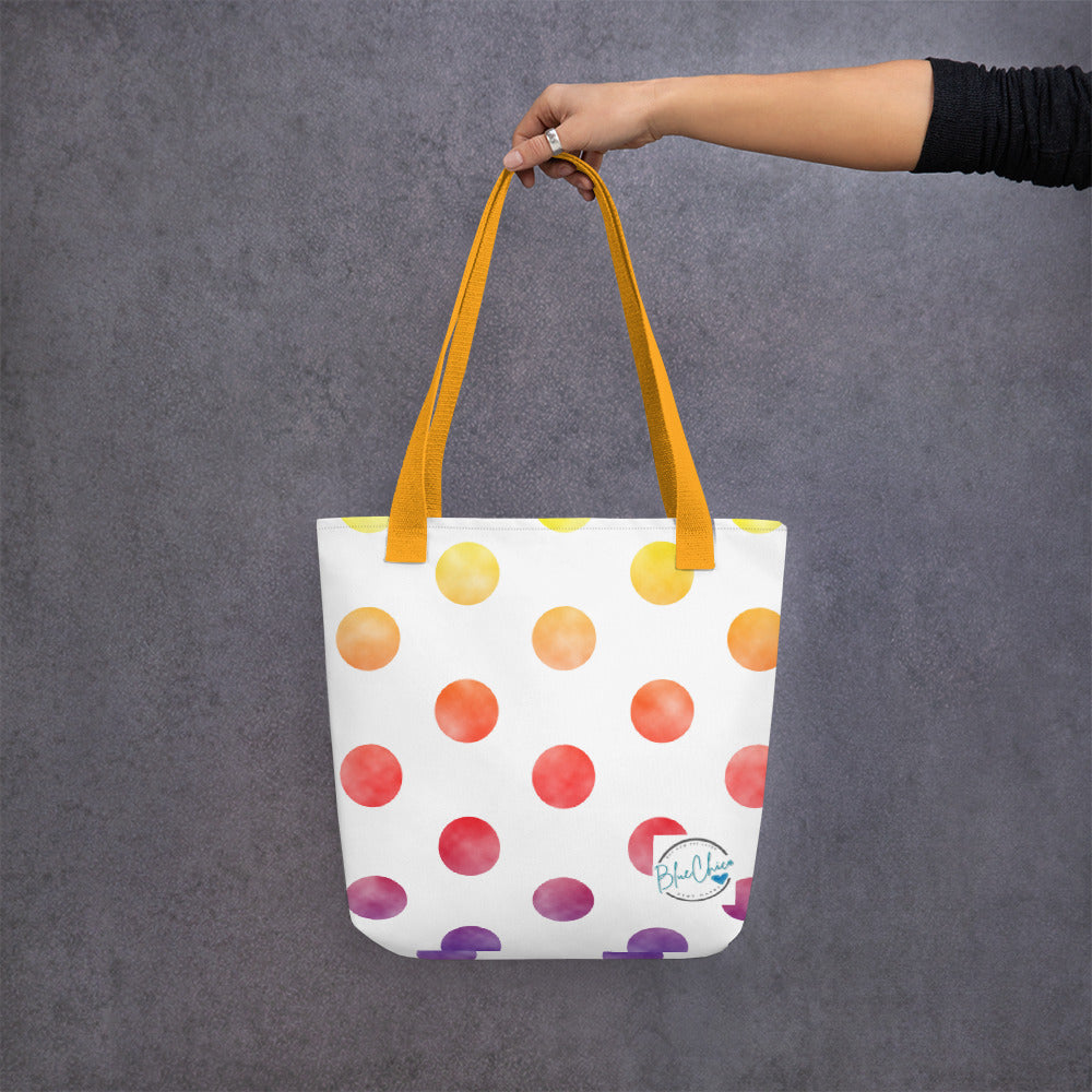 Rainbow Polka Medium Sized Fashion Bag 