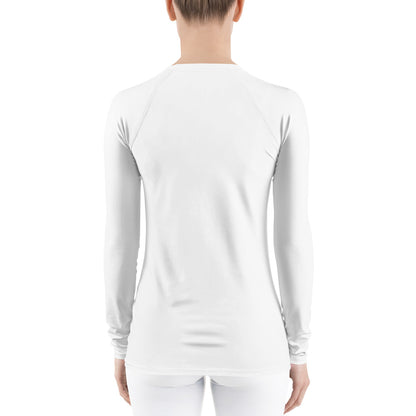 Bleach White Women's Rash Guard by Baked Fresca 