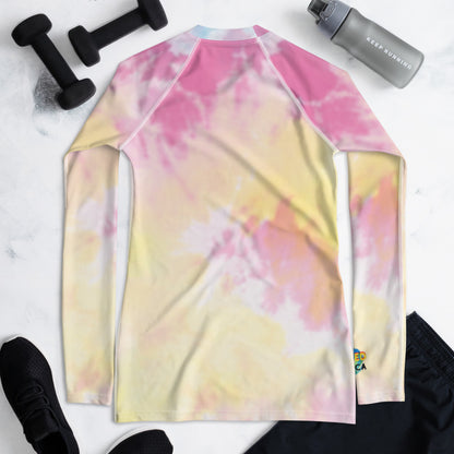 Faded Dye Women's Rash Guard by Baked Fresca 