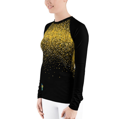 Glitter is Gold Women's Rash Guard by Baked Fresca 