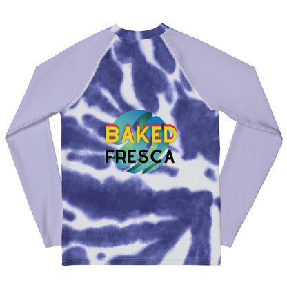 Blue Splash Dye Youth Rash Guard by Baked Fresca 