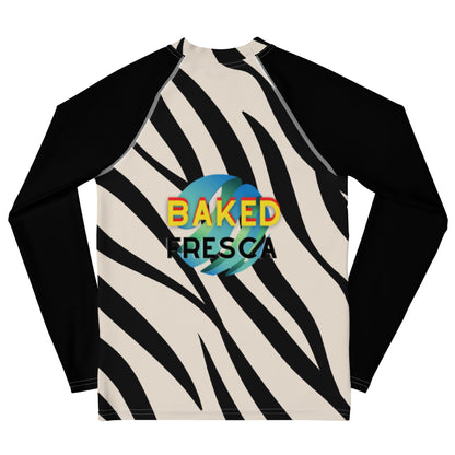 Zebra Stripes Youth Rash Guard by Baked Fresca 