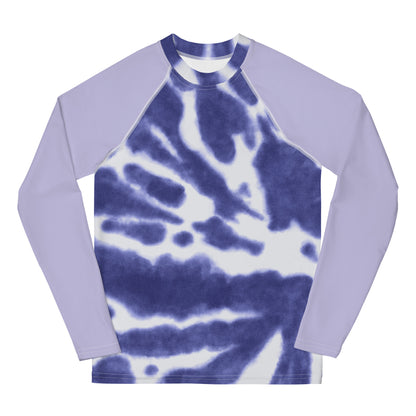 Blue Splash Dye Youth Rash Guard by Baked Fresca 