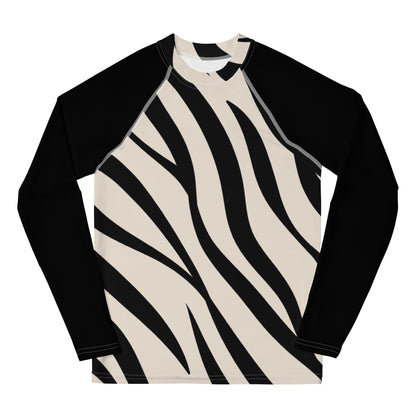 Zebra Stripes Youth Rash Guard by Baked Fresca 