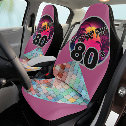 I Love The 80's Automobile Seat Covers 