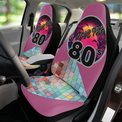 I Love The 80's Automobile Seat Covers 