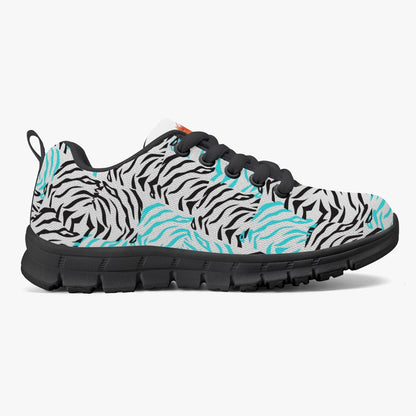 Blue-Ice ZebraFlash RicLu Mesh Sneakers - Black 