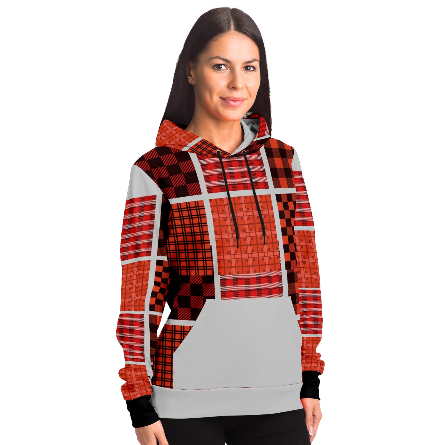 Fall Fun- New Jersey Plaid Premium Adult Hoodie 