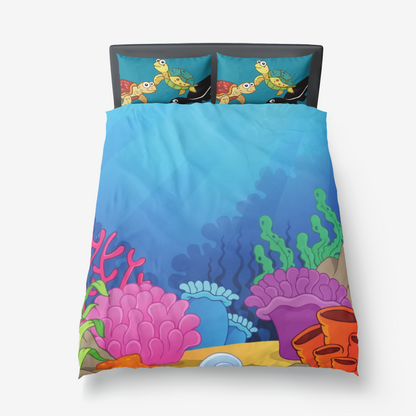 Ocean Pals Microfiber Duvet Cover and Pillow Cases- 