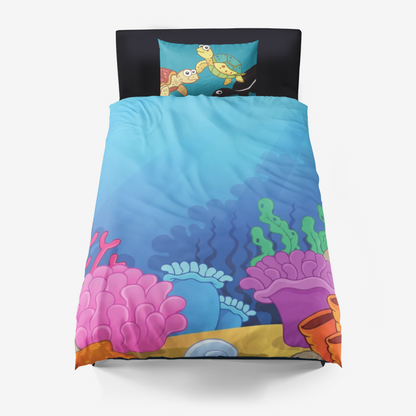 Ocean Pals Microfiber Duvet Cover and Pillow Cases- 